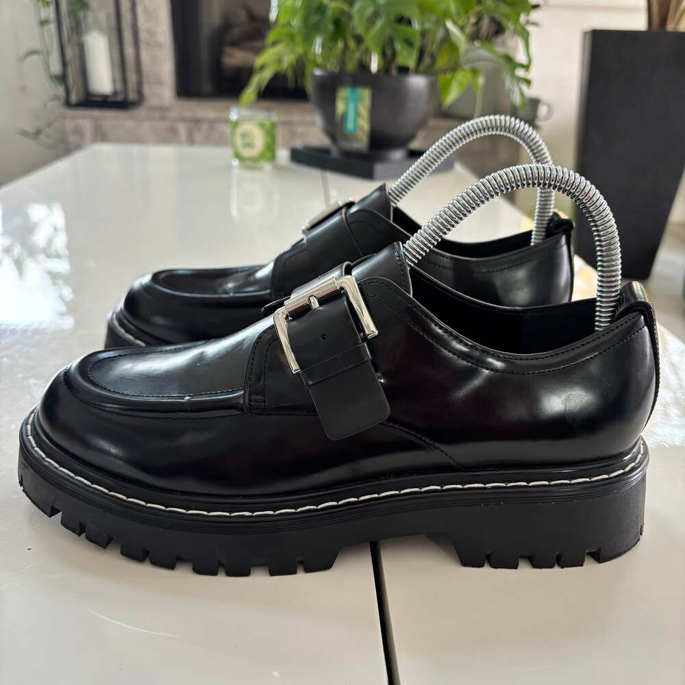 Marc Fisher LTD Tarla Leather Lugged-Sole Loafers Womens 7 - Picture 6 of 9